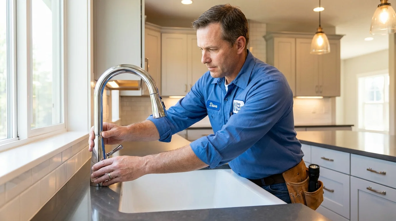 Kitchen faucet installation by Johns Plumbing LLC in Cockeysville